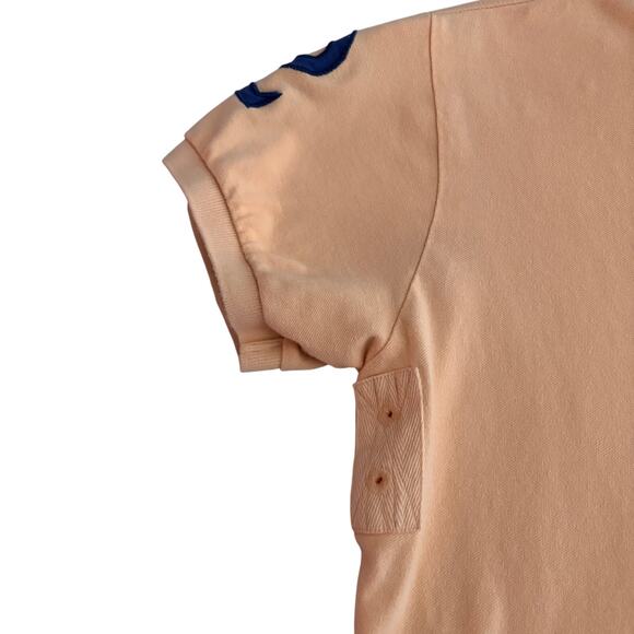 Polo Ralph Lauren Mens Short Sleeve Shirt Size Medium Yellow Blue Vtg 90s Preppy - Picture 7 of 8